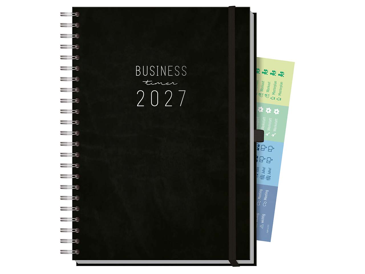 Häfft Business-Timer, Kalender Maxi DIN A4, 2027, schwarz