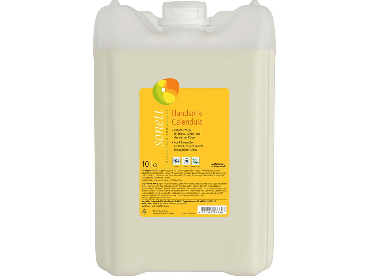 Sonett Handseife "Calendula", Nachfüllung, 10 l