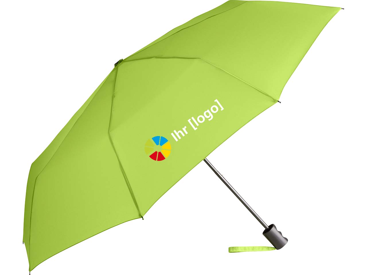 Taschenschirm 'ÖkoBrella' limette mit  Recycling-Polyester Bezug