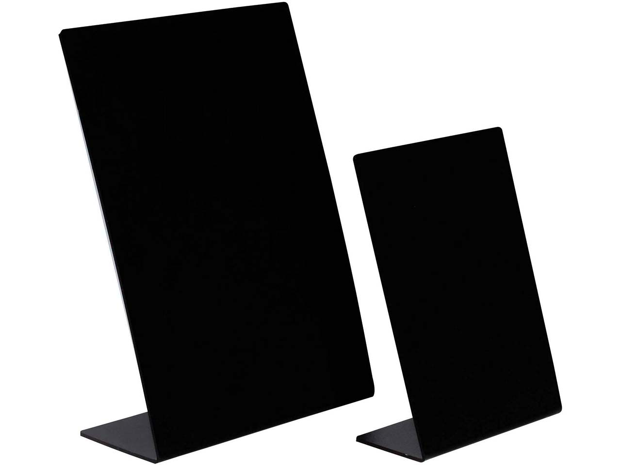 Exacompta Tischtafel "Exacryl" geneigt, Schieferoptik aus HIPS, 106 x 52 x 145 mm, schwarz