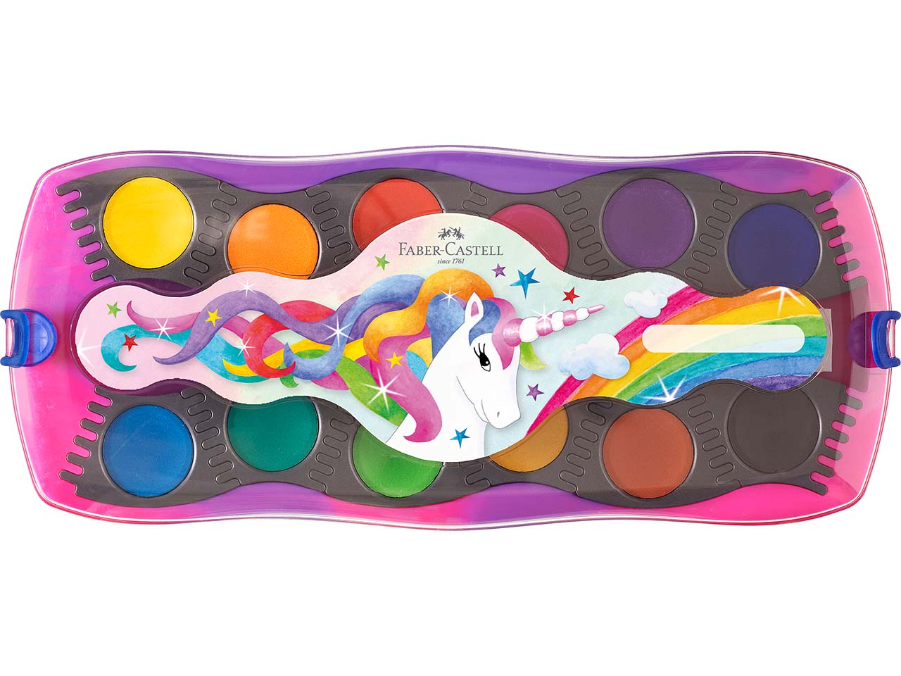 Faber-Castell Farbkasten "Connector" 12 Farben, Einhorn