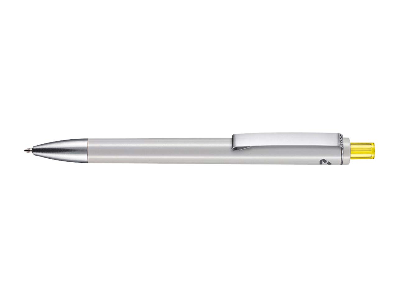 RITTER PEN Kugelschreiber 'EXOS RECYCLED' grau recycled/ananasgelb