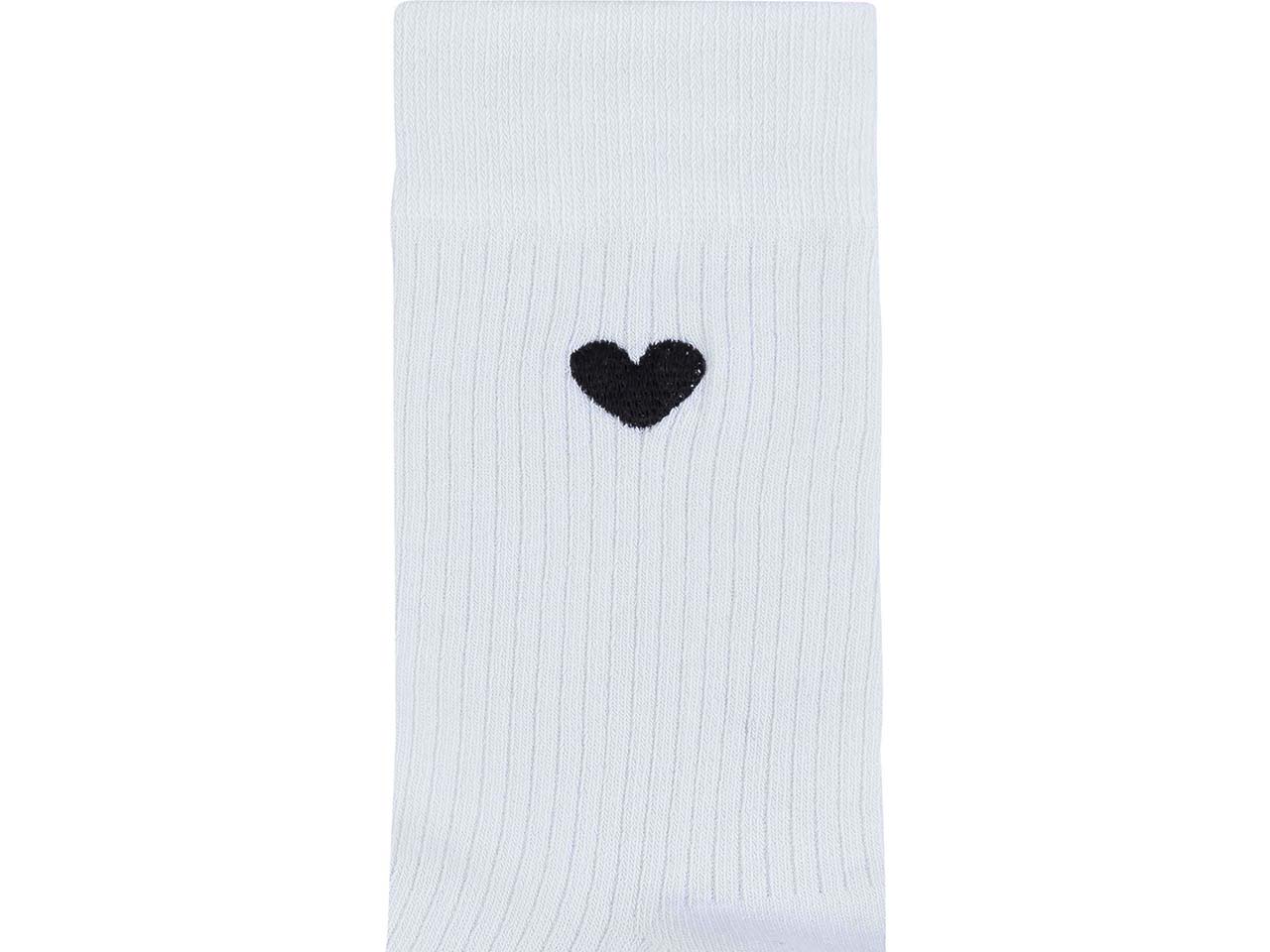 MELA Bio-Socken 'Black Heart', gerippt, Gr. 35/38