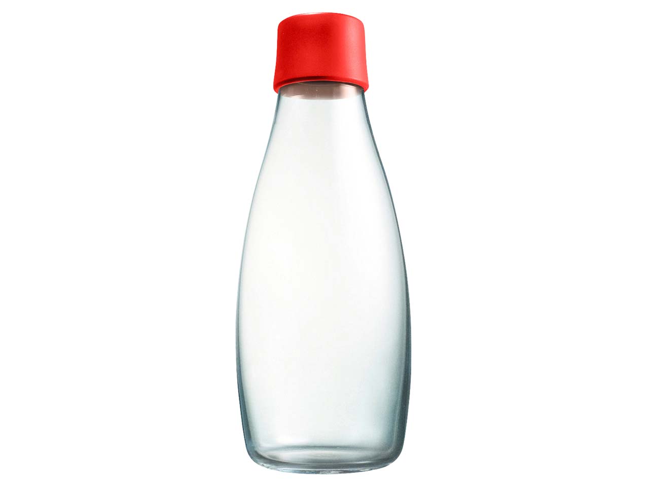 retap Trinkflasche 0,5 l aus Glas red