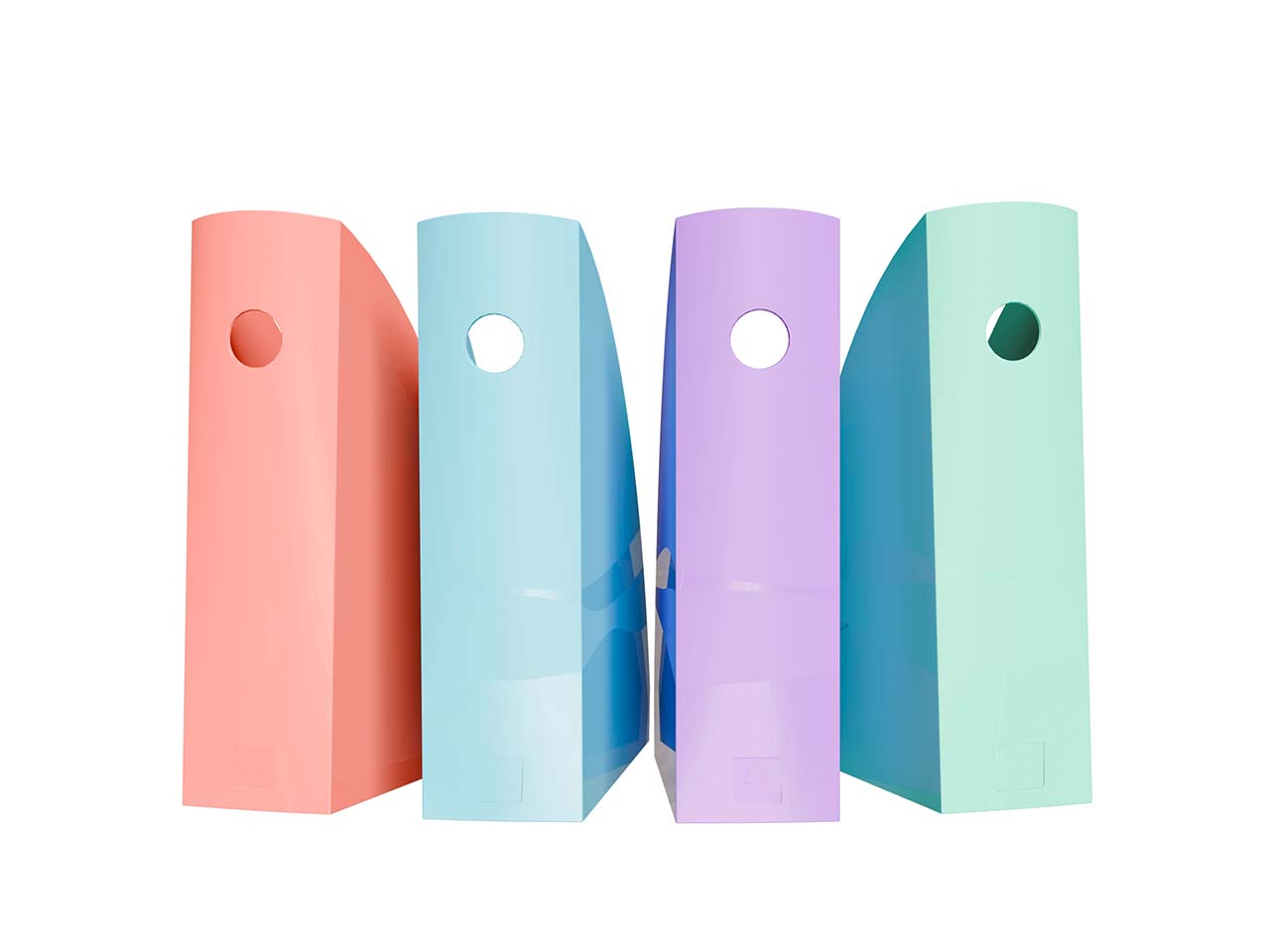 4 Exacompta Stehsammler MAG-CUBE "Candy Tidy", DIN A4+, sortiert