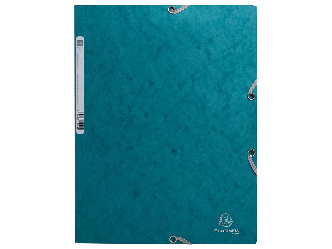 25 Exacompta Sammelmappen "Skandi", 400 g/m², DIN A4, Gummizug, 3 Klappen, pazifikblau