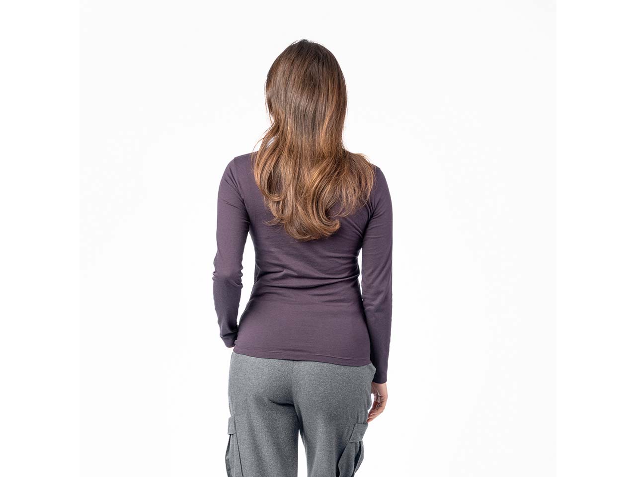 Living Crafts Bio-Damen-Langarmshirt 'SUSANNA' mit Rundhalsausschnitt, zinfandel, Gr. L