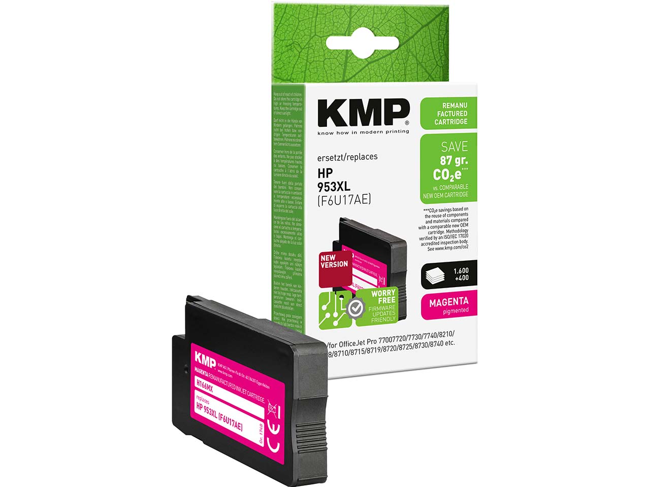 KMP Tintenpatrone ersetzt hp F6U17AE, Nr. 953XL magenta