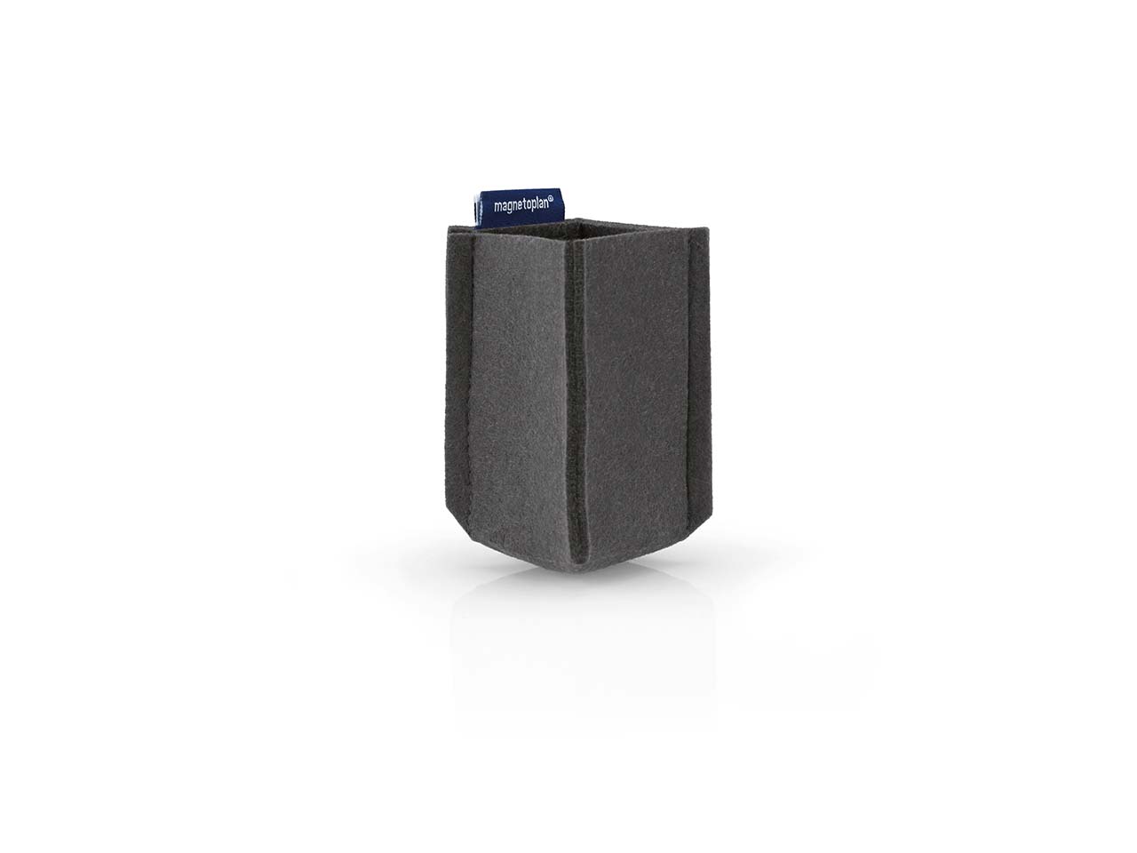 magnetoplan Stifteköcher "ecoAware" SMALL 60 x 100 x 60 mm, RC-PET Filz grau
