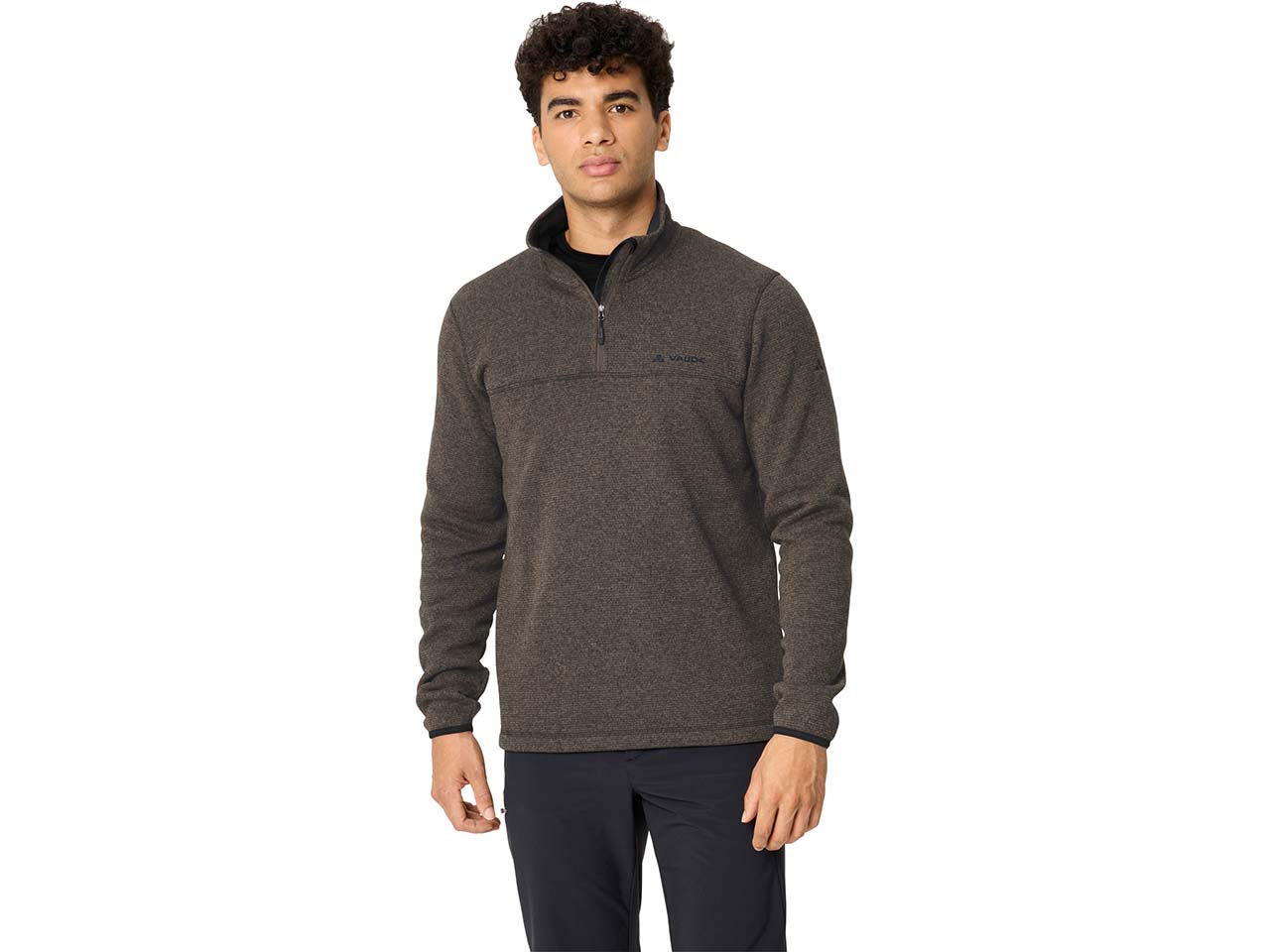 VAUDE Herren-Pullover "Rienza III" mit Stehkragen, deer brown, Gr. L