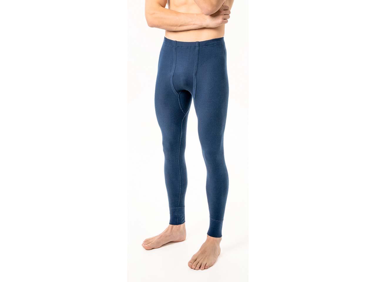 Living Crafts Bio-Herren-Lange-Unterhose "JONATHAN" mit elastischem Bund, navy, Gr. 7 (XL)