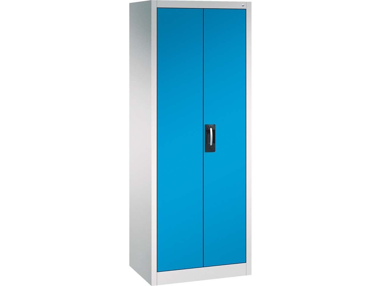 C+P Stahlschrank mit Flügeltüren "Acurado" H1950xB700xT500mm, Lichtgrau/Lichtblau