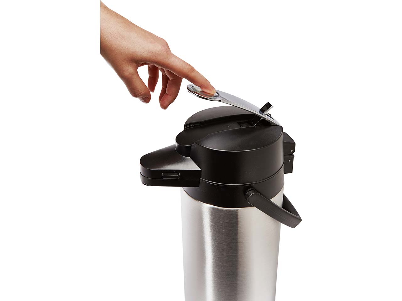 helios Pumpkanne "Coffeestation" mit 360° Drehvorrichtung im Boden, 3,5 l, silber