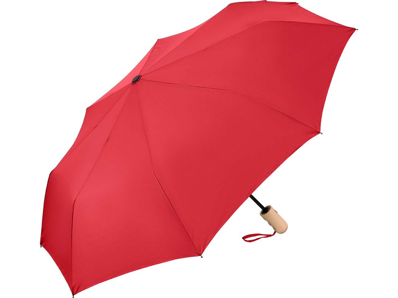 AC-Taschenschirm 'ÖkoBrella' mit Recycling-Polyester Bezug, rot