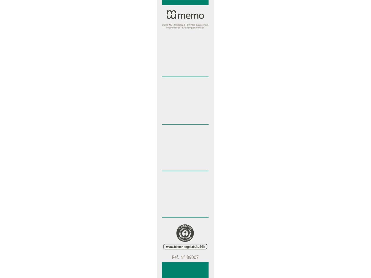 10 memo-Rückenschilder 5cm grün