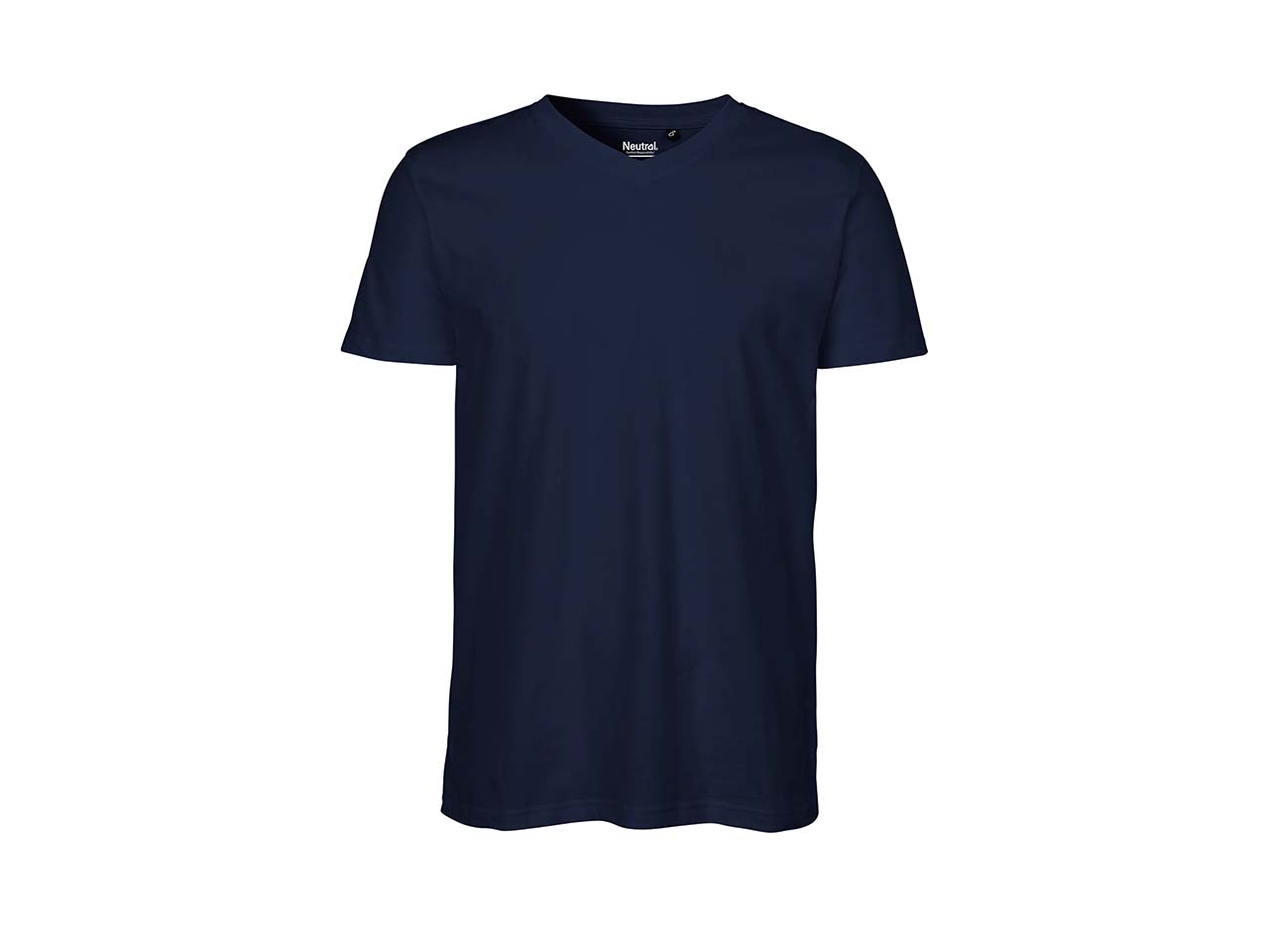 Neutral Bio-Herren-T-Shirt mit V-Ausschnitt 155 g/m² dunkelblau, Gr. M