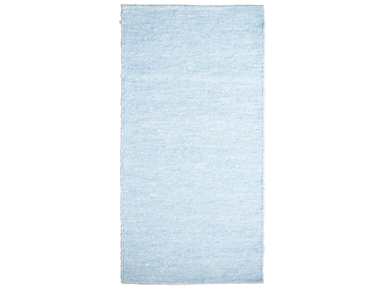 Schurwollteppich "Granada" 90 x 180 cm, eisblau