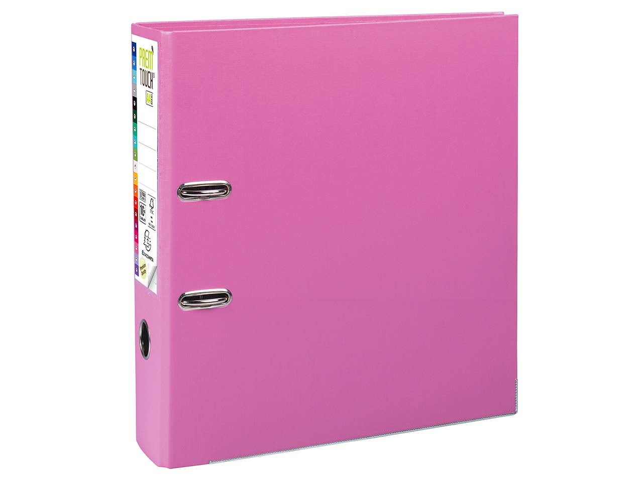 10 Exacompta Premium-Ordner "Prem'Touch", DIN A4 Maxi, rosa, RB 80 mm