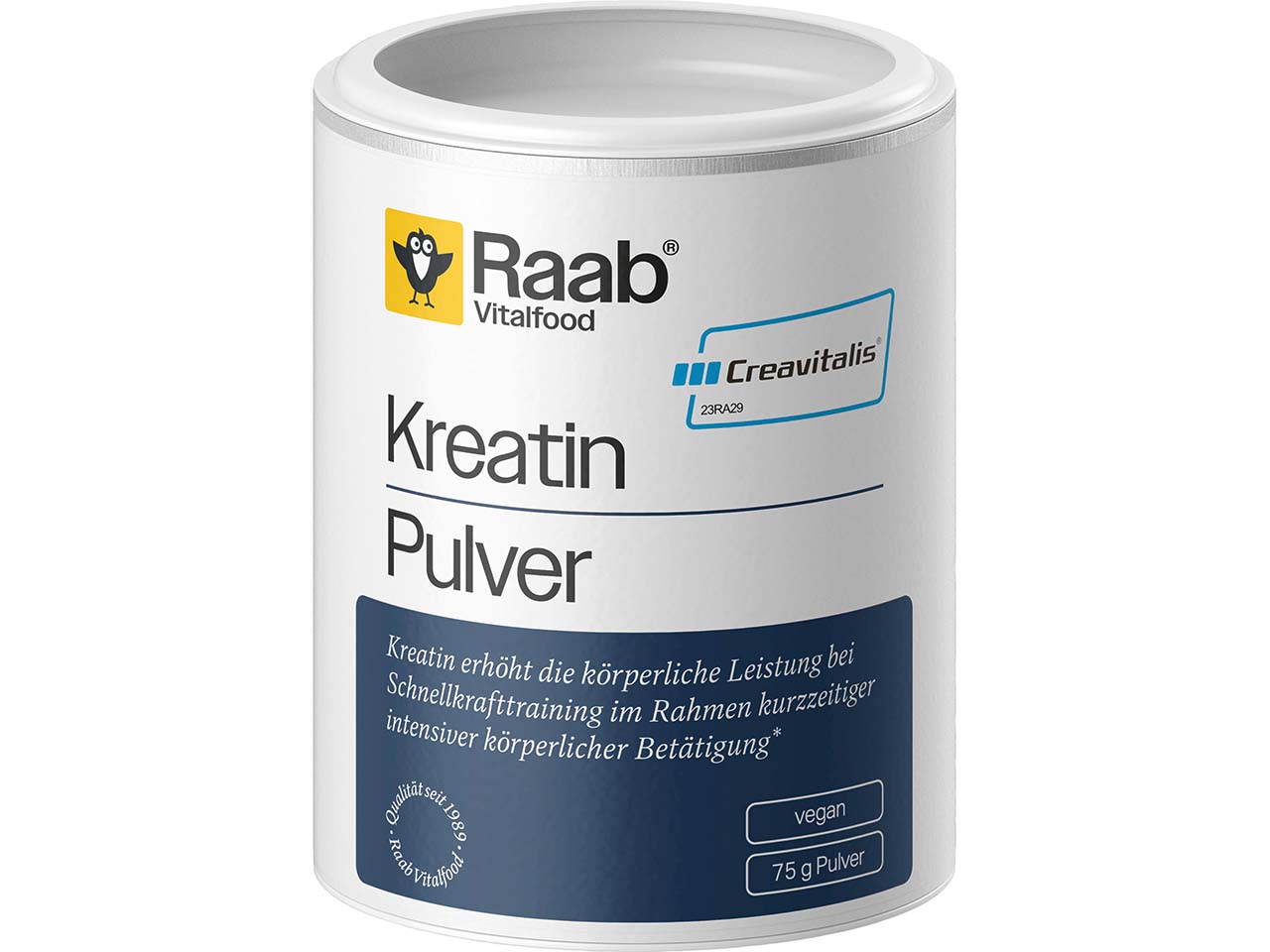 Raab Vitalfood Kreatin-Pulver, 75 g, vegan