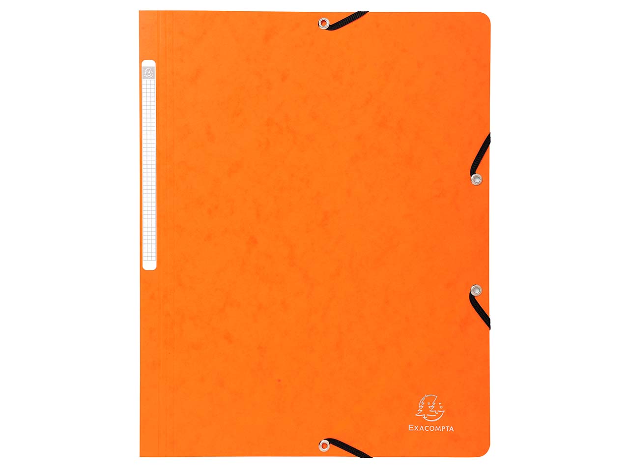 25 Exacompta Eckspannmappen, Colorspan-Karton, 400 g/m², DIN A4, Gummizug, orange