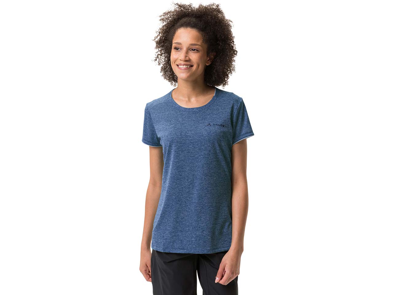 VAUDE Damen-T-Shirt "Essential" mit Rundhalsausschnitt, dark sea uni, Gr. 42