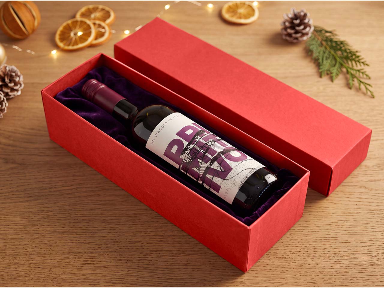 Bio-Rotwein UN VIAGGIO IN ITALIA Primitivo IGT 2025, 750 ml, in Geschenkverpackung