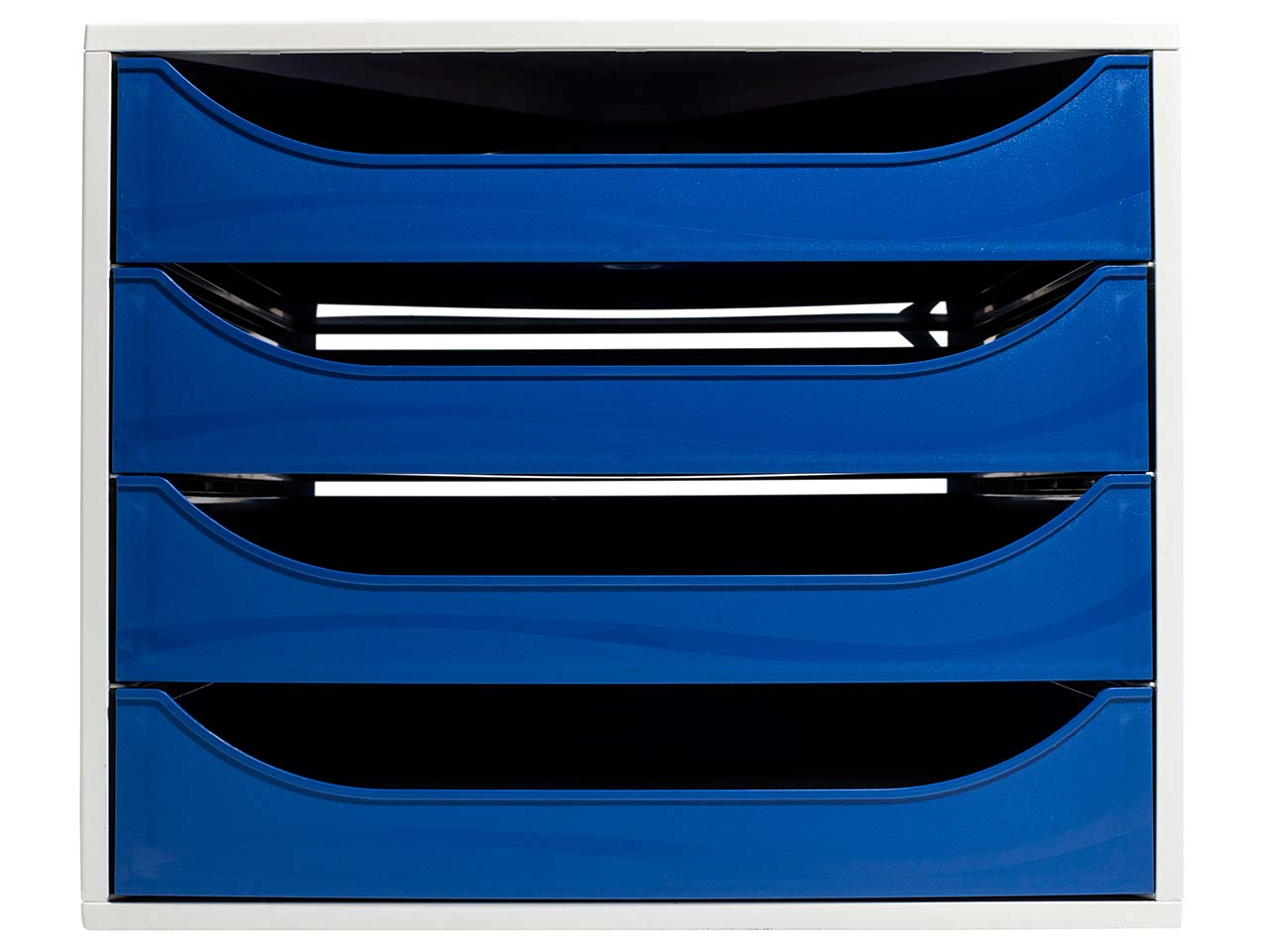 Exacompta Schubladenbox Ecobox "Office", DIN A4+, 4 Schubladen, nachtblau