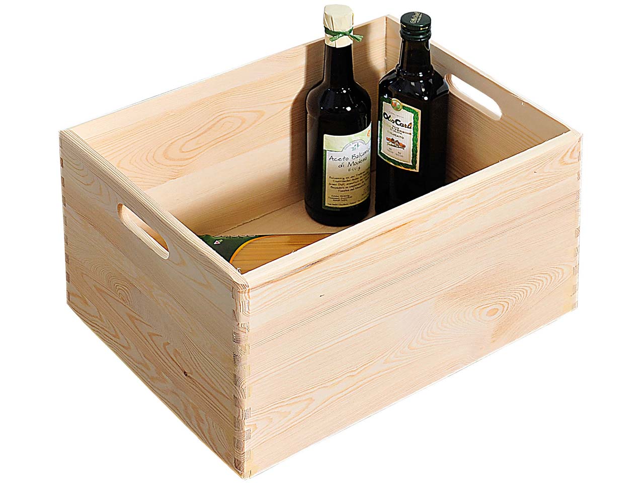 KESPER Aufbewahrungskiste aus Kiefernholz, mit Griffen, 40 x 30 x 23 cm
