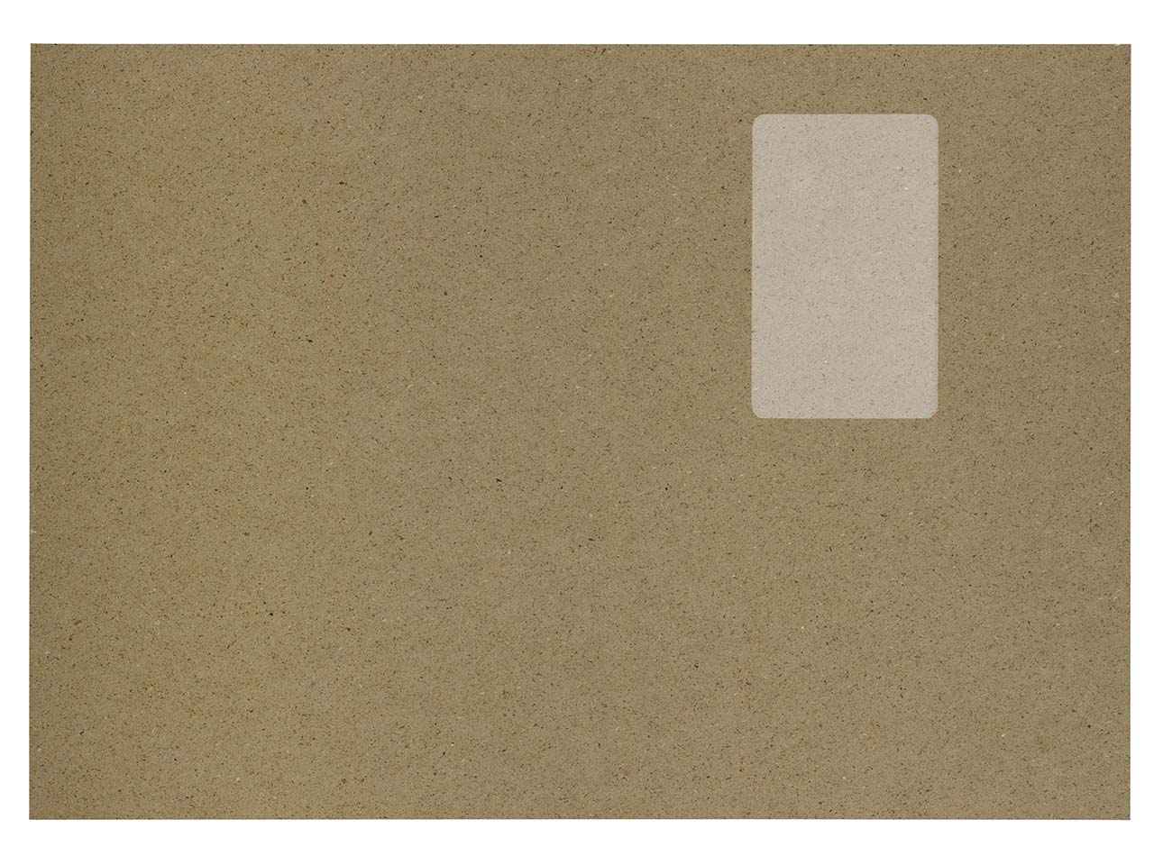 50 Versandtaschen aus Graspapier DIN C4, Haftklebung, mit Fenster, 120 g/m²