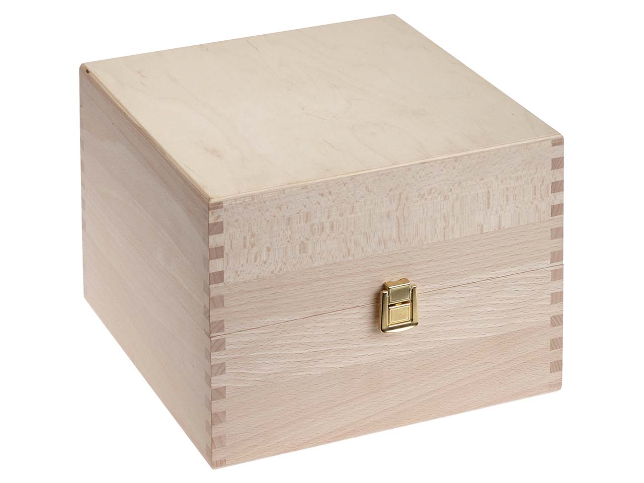 Karteikartenbox aus Holz mit Deckel, DIN A6