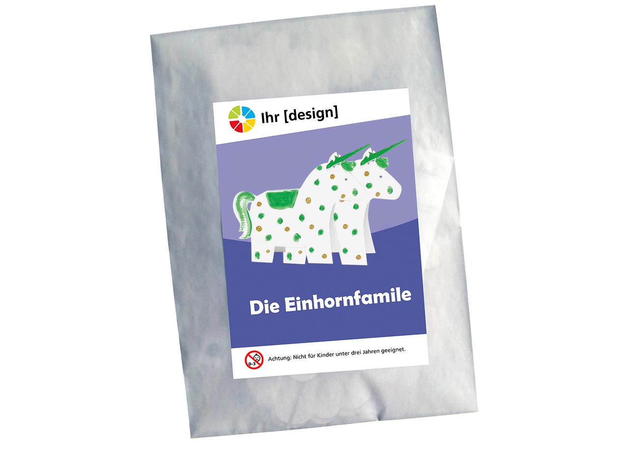 Bastelbogen 'Einhörner' inkl. individuellem Etikett