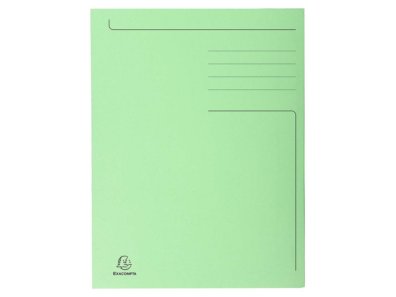 50 Exacompta Aktenmappen "Forever", 3 Klappen, 280 g/m², DIN A4, grün
