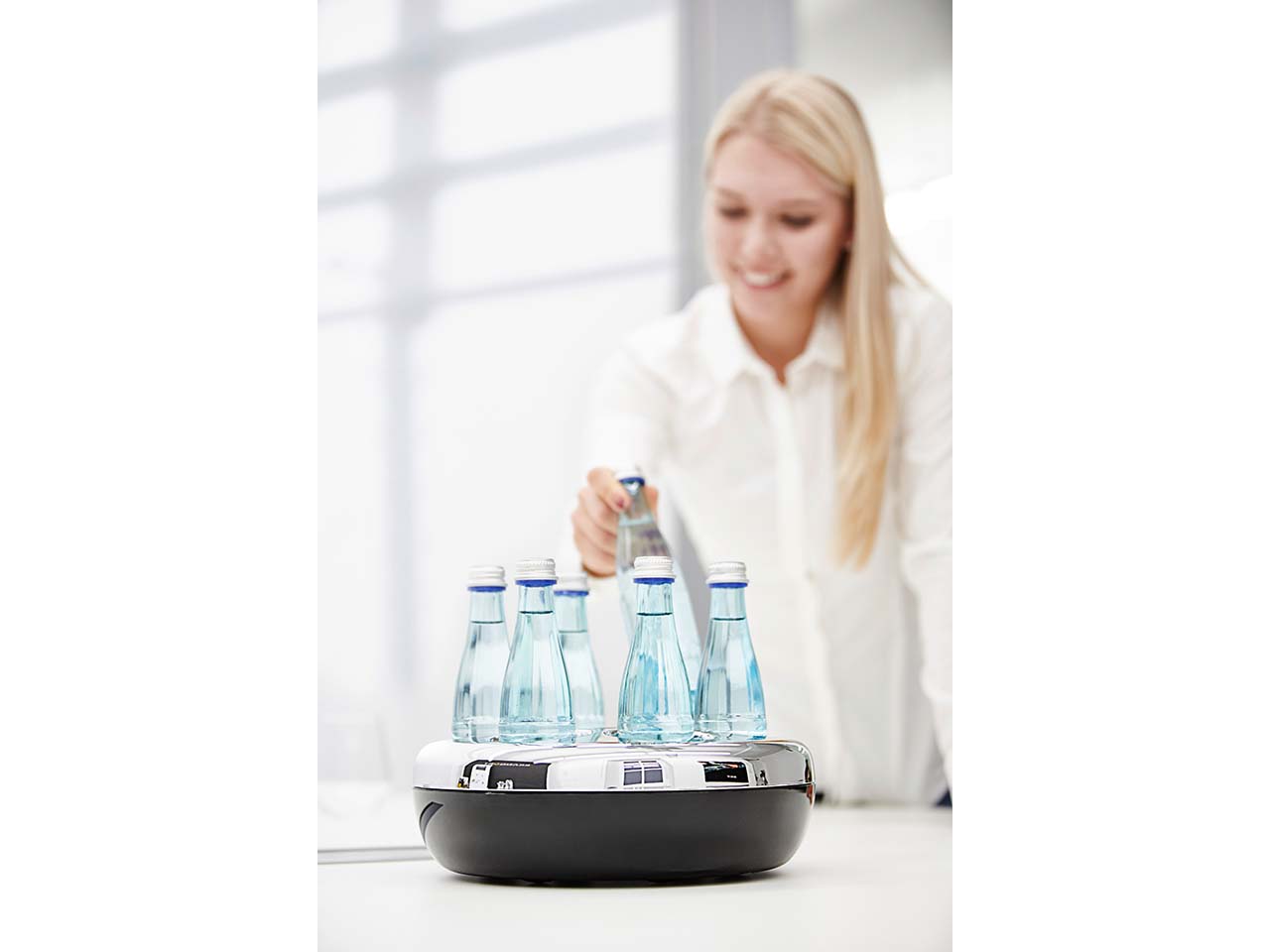 helios Konferenzkühler "Pure" für 6 Flaschen je 0,33 l, schwarz/chrom