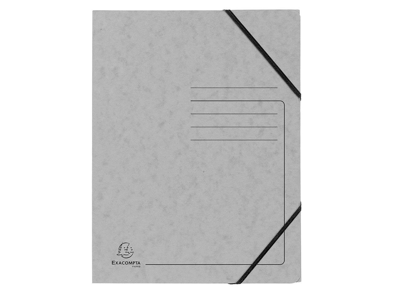 25 Exacompta Eckspannmappen, Colorspan-Karton, 355 g/m², DIN A4, Gummizug, grau