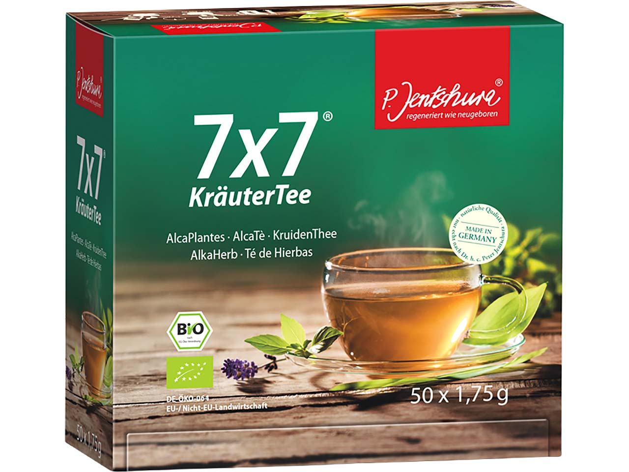 P. Jentschura Bio-Kräutertee "7x7" mit 49 Kräutern für die Säure-Basen-Balance, 50 Beutel