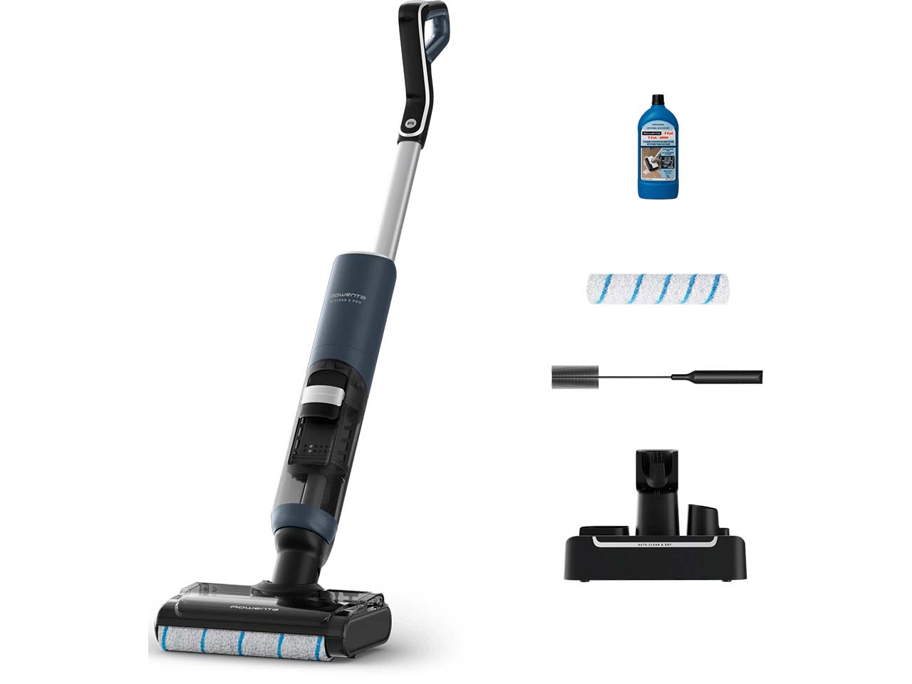 Rowenta 2in1 Akku-Bodenreiniger "X-Clean 5 Pro", Wischen & Saugen, schwarz/blau