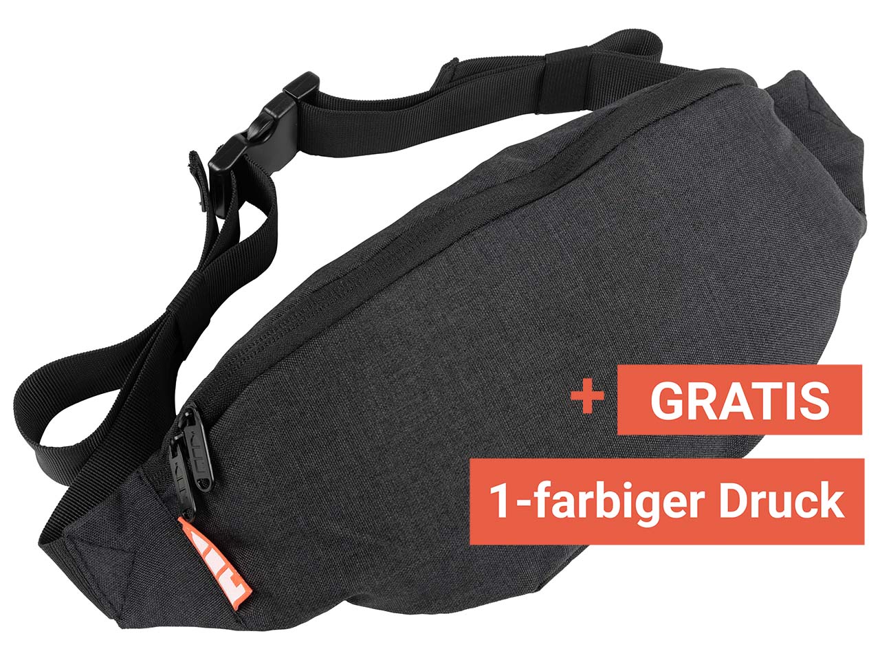 Bauchtasche aus recy. PET-Flaschen inkl. 1c-Gratisdruck, black