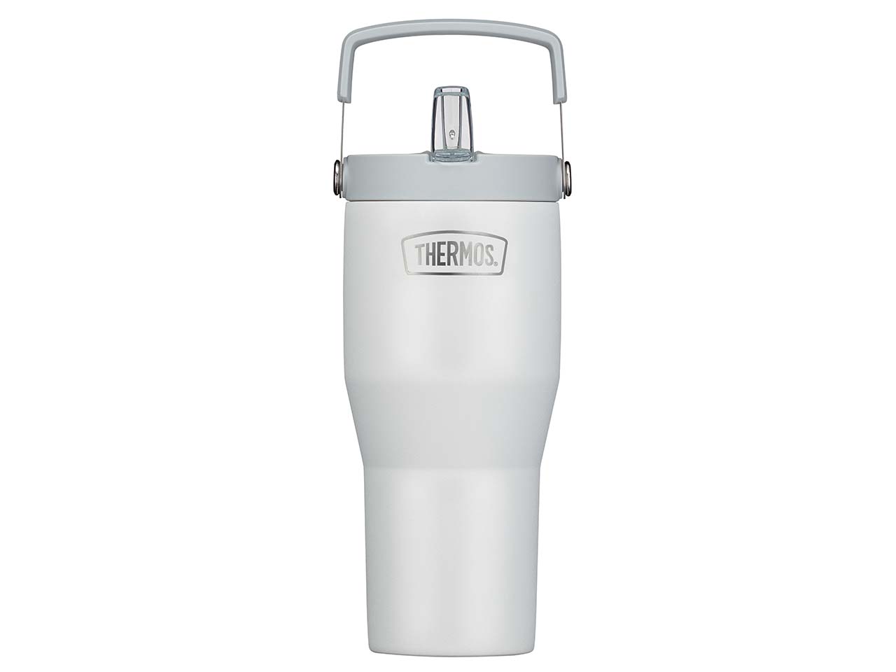 THERMOS Isolier-Trinkbecher "REFRESHING", mit Flip-Straw-System, 850 ml, white mat