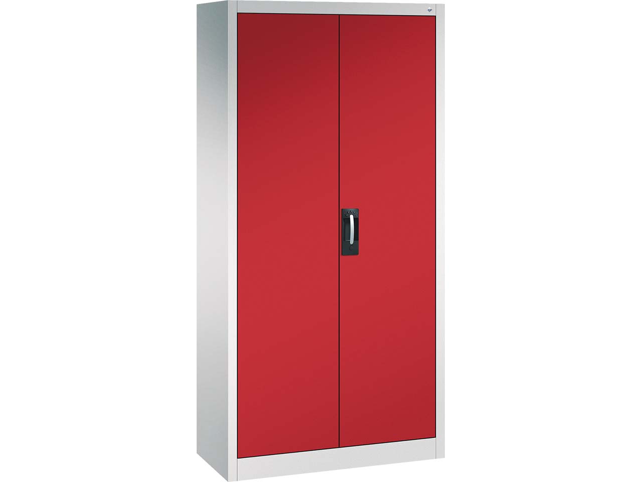 C+P Stahlschrank mit Flügeltüren "Acurado" H1950xB930xT400mm, Lichtgrau/Rubinrot