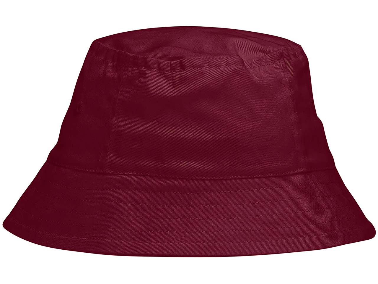 Neutral Bio-Bucket Hat aus Baumwoll-Twill, bordeaux, Gr. M/L