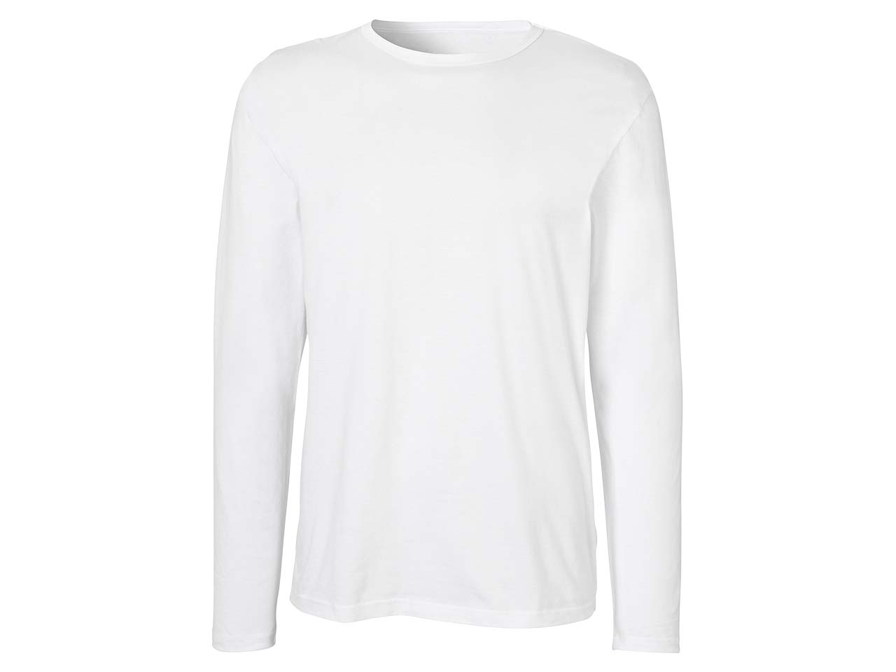 Neutral Bio-Herren-Langarmshirt mit Rundhalsaussschnitt weiß, Gr. XL