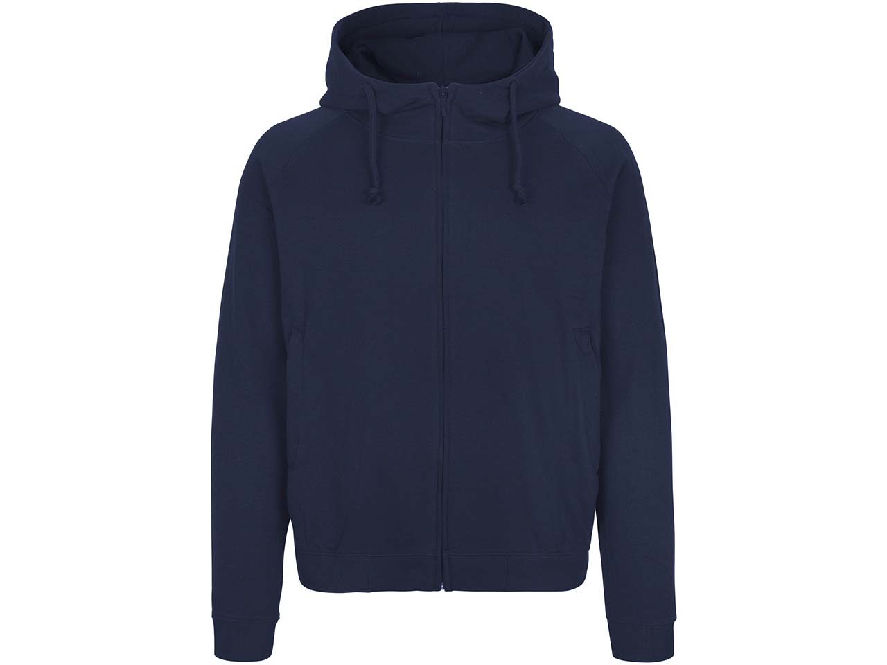 Neutral Bio-Unisex-Zip-Hoodie mit verstecktem Reißverschluss, navy, Gr. XS