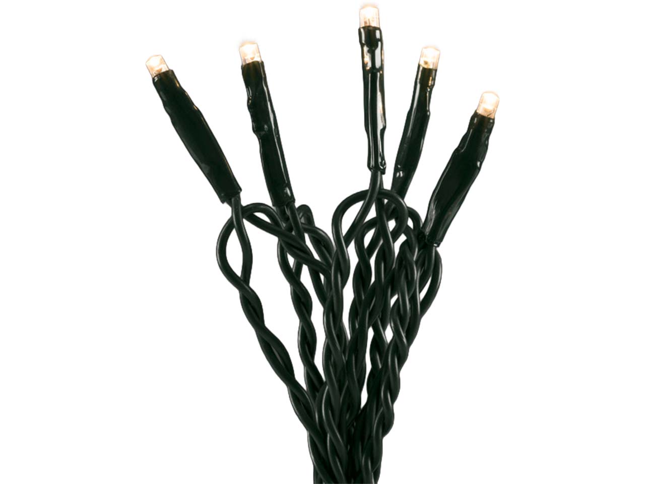 Konstsmide LED-Lichterkette Micro, 50 Dioden warmweiß, Kabel grün