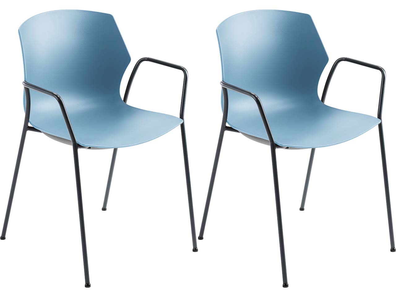 2x Besucherstuhl "2510" graublau