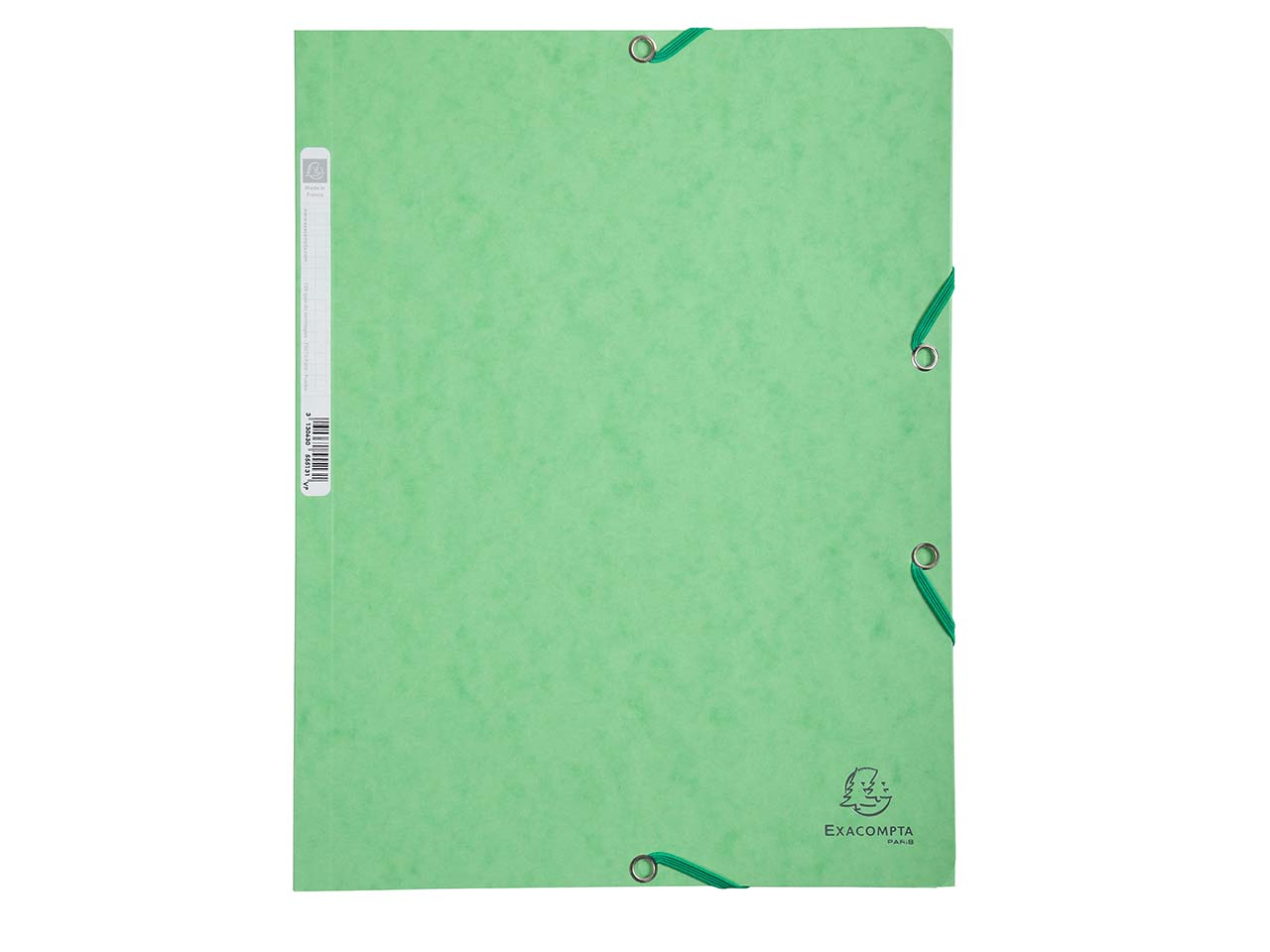 25 Exacompta Sammelmappen, Colorspan-Karton, 400 g/m², DIN A4, 3 Klappen, lindgrün