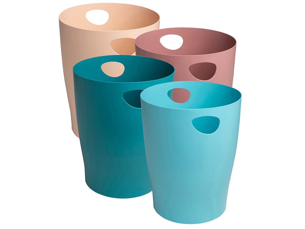8 Exacompta Papierkörbe Ecobin "Skandi", 15 l, sortiert