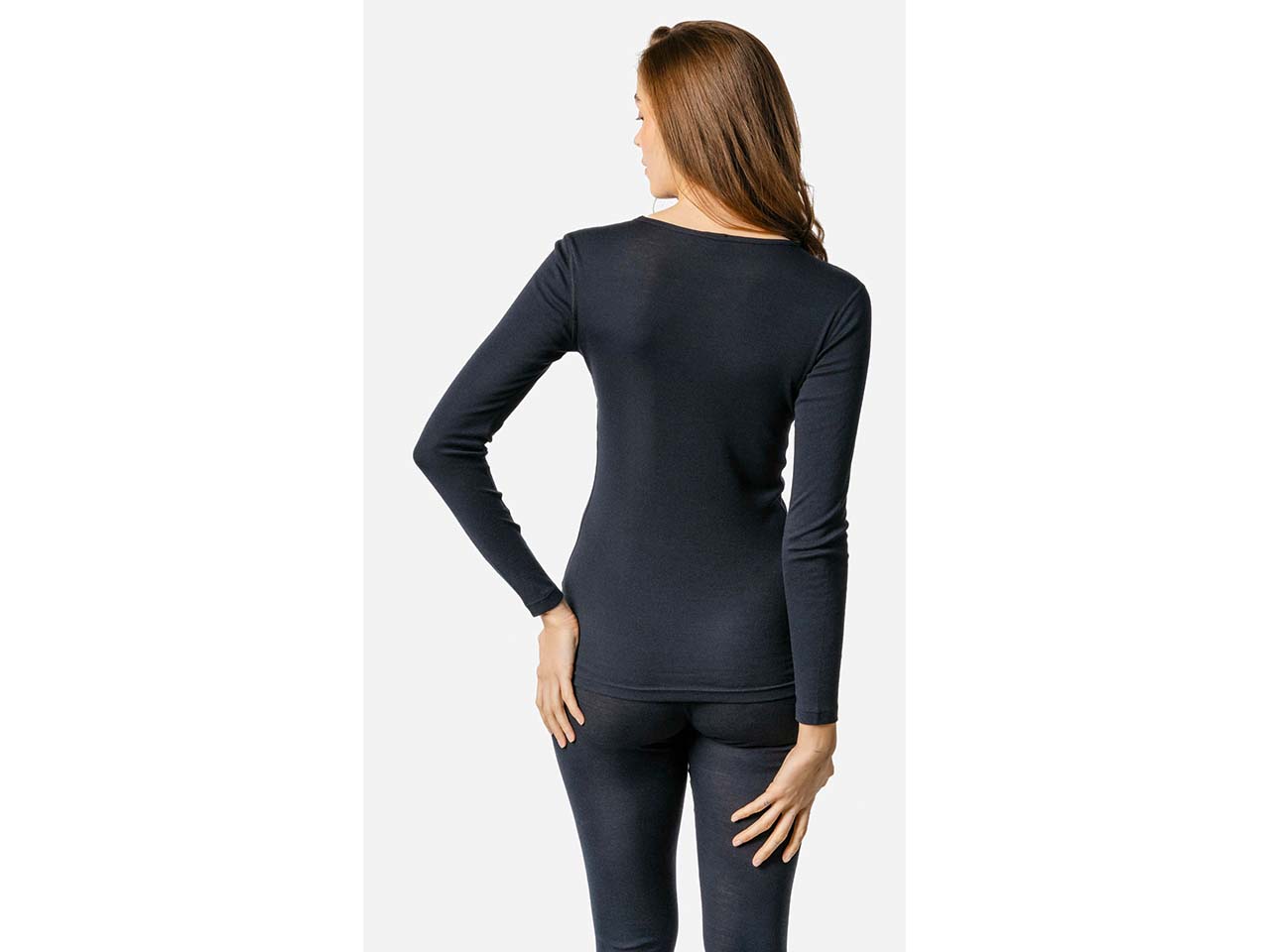 Living Crafts Bio-Damen-Langarmshirt 'BIANCA' mit Rundhalsausschnitt, ink blue, Gr. L