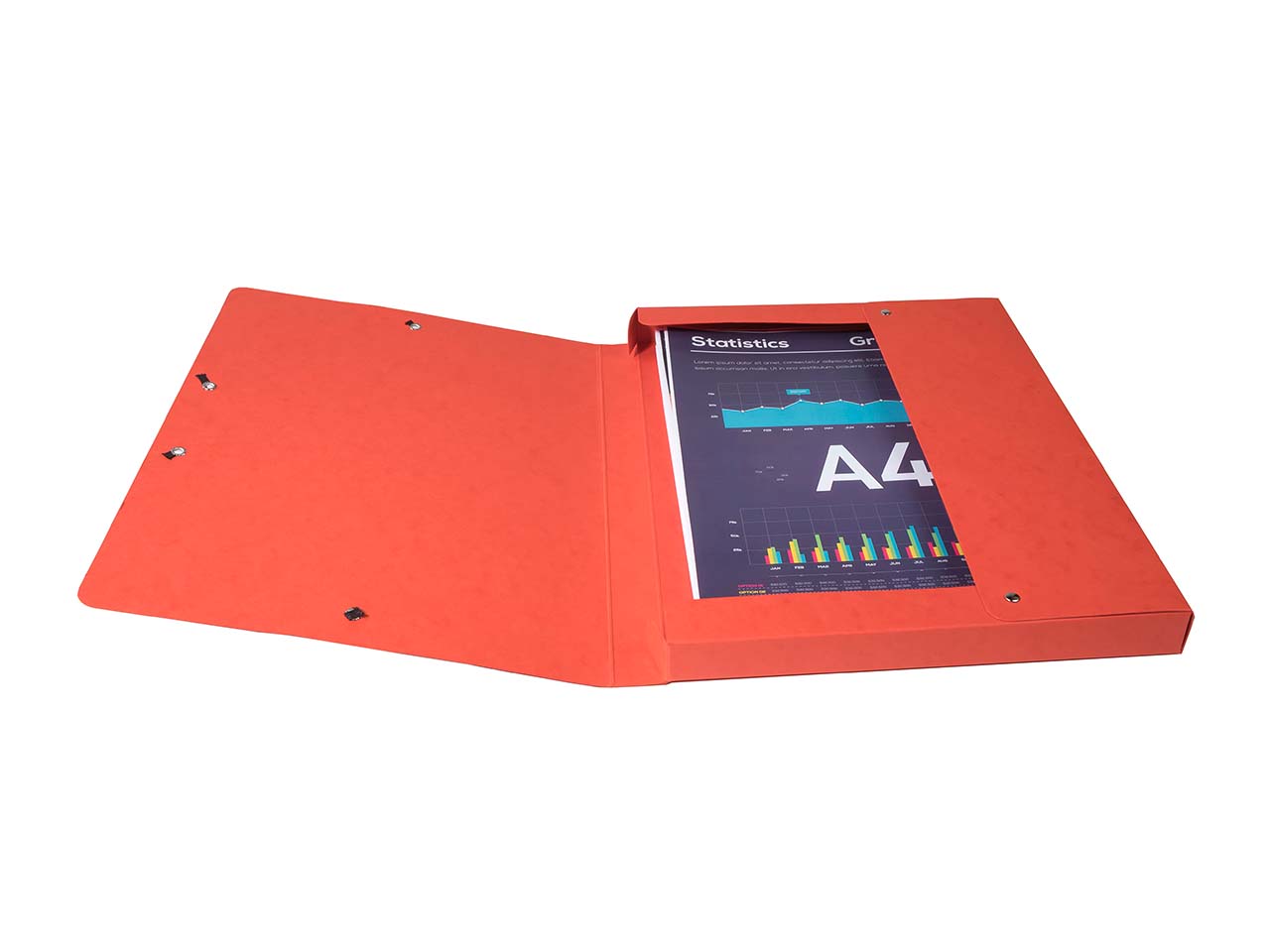 8 Exacompta Archivboxen, Colorspan-Karton, 600 g/m², DIN A4, Gummizug, RB 25 mm, rot