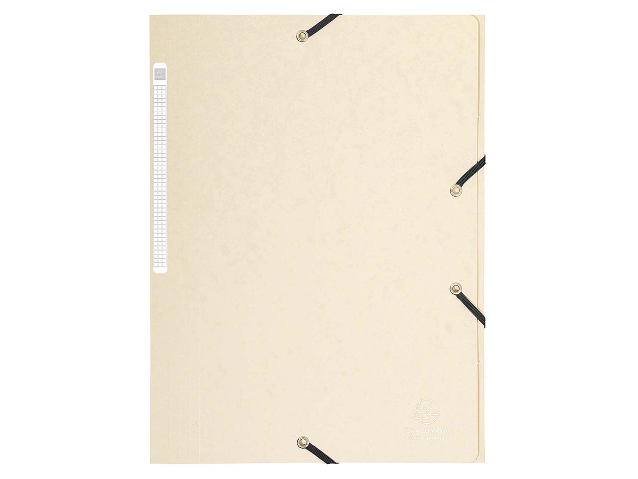 25 Exacompta Sammelmappen, Colorspan-Karton, 425 g/m², DIN A4, 3 Klappen, elfenbein