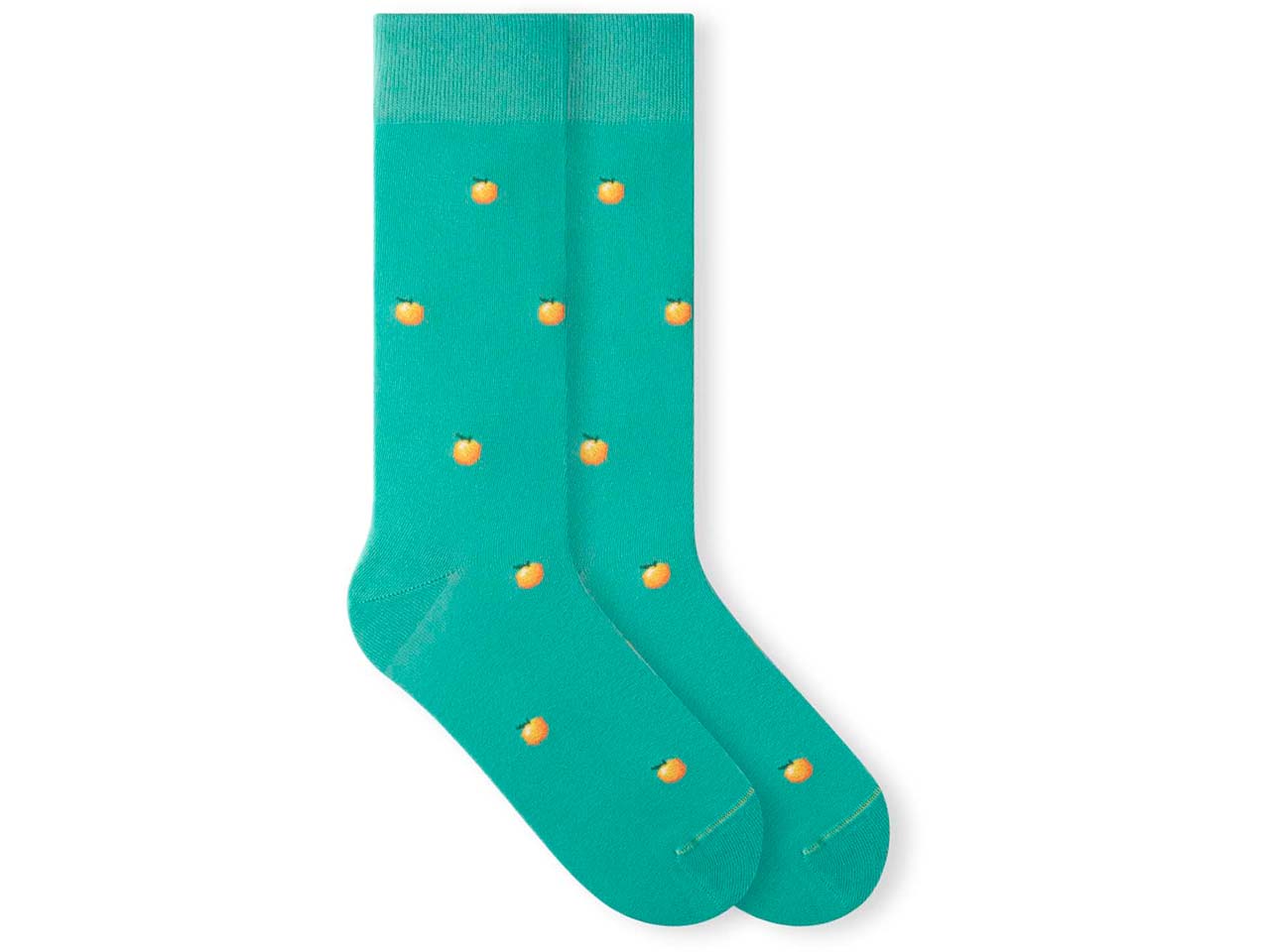 VON JUNGFELD Bio-Socken "Orange", jade green, Gr. 41/46
